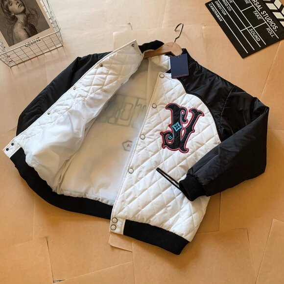 Louis Vuitton Bicolor Satin Bomber Jacket - Picture 3 of 8